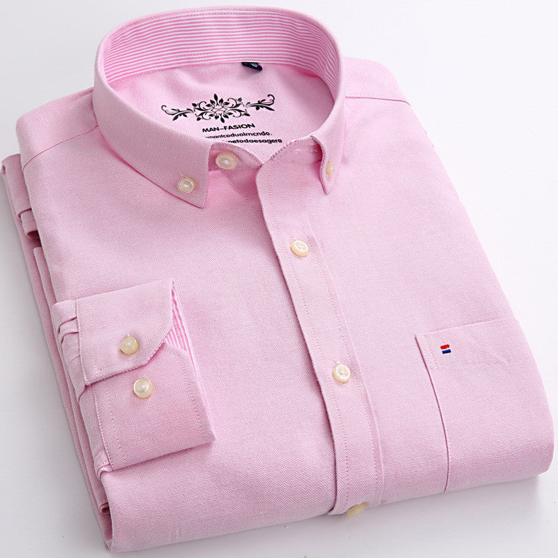 Pure Color Casual Non-Iron Cotton Shirt